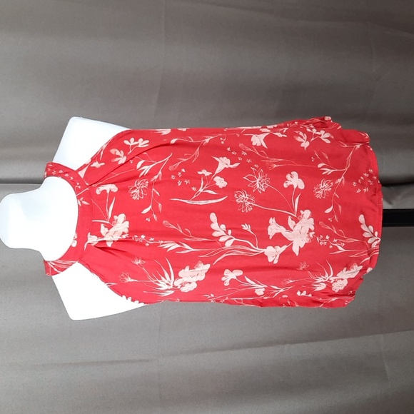 Gentle Fawn red flowy floral halter sleeveless top, size small - Picture 3 of 11